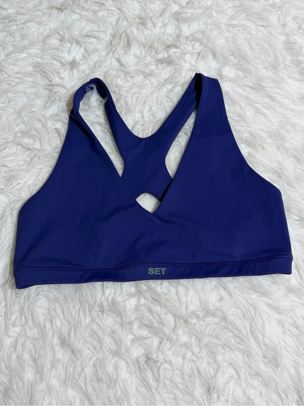 NEW Set Active XL / XXL Matching Set Shorts Sporta Bra Blue Workout Stripes